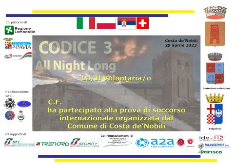Foto 20 dell'esercitazione Codice 3 2023